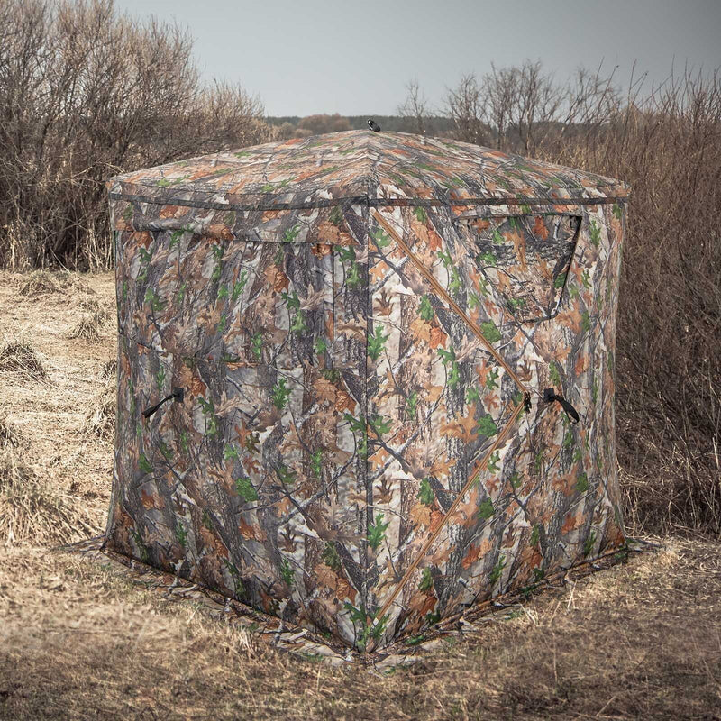 Load image into Gallery viewer, 2-3 Person Hunting Blind Portable Pop Up Ground Tent with Carry Bag and Storage Pocket
