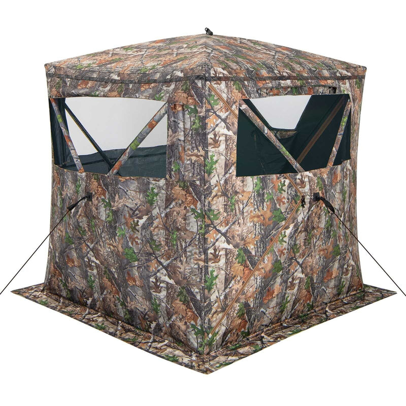 Load image into Gallery viewer, 2-3 Person Hunting Blind Portable Pop Up Ground Tent with Carry Bag and Storage Pocket
