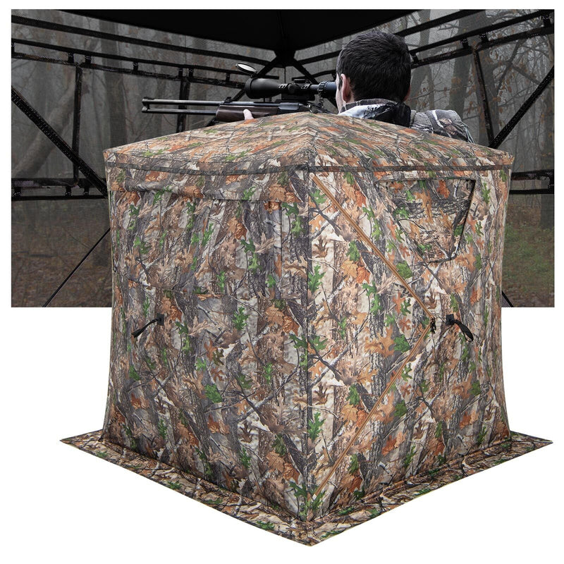 Load image into Gallery viewer, 2-3 Person Hunting Blind Portable Pop Up Ground Tent with Carry Bag and Storage Pocket
