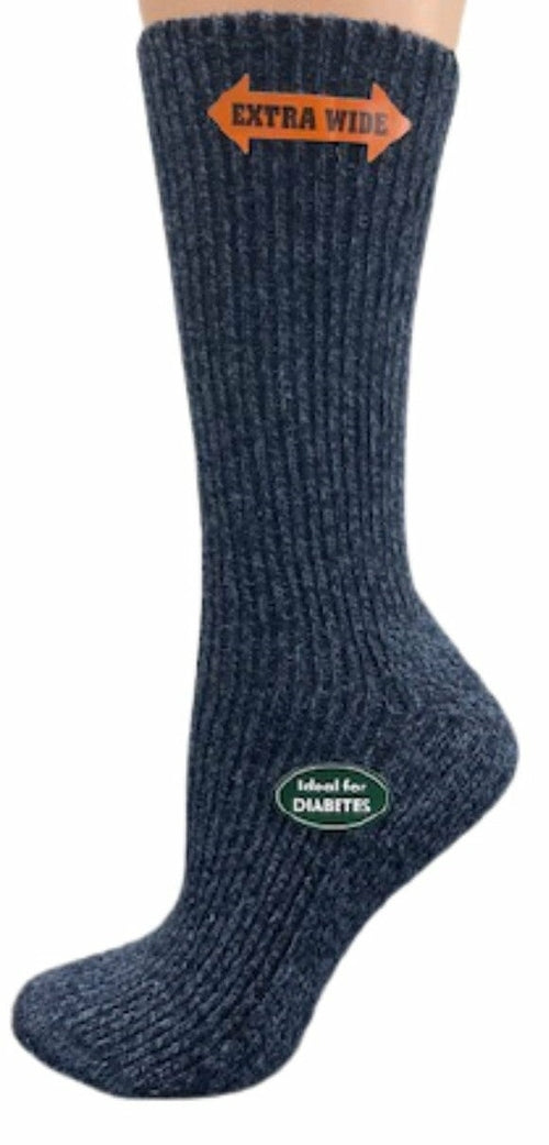 Load image into Gallery viewer, Regenerated Wool Diabetic Outdoor Hiking Extra Wide Calf Women Socks

