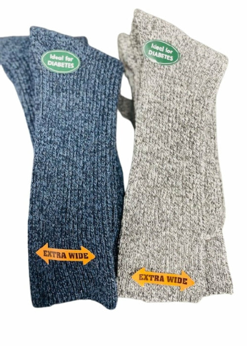 Load image into Gallery viewer, Regenerated Wool Diabetic Outdoor Hiking Extra Wide Calf Women Socks
