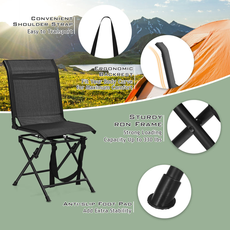Load image into Gallery viewer, All weather Outdoor Foldable 360 Degree Swivel Chair with Iron Frame
