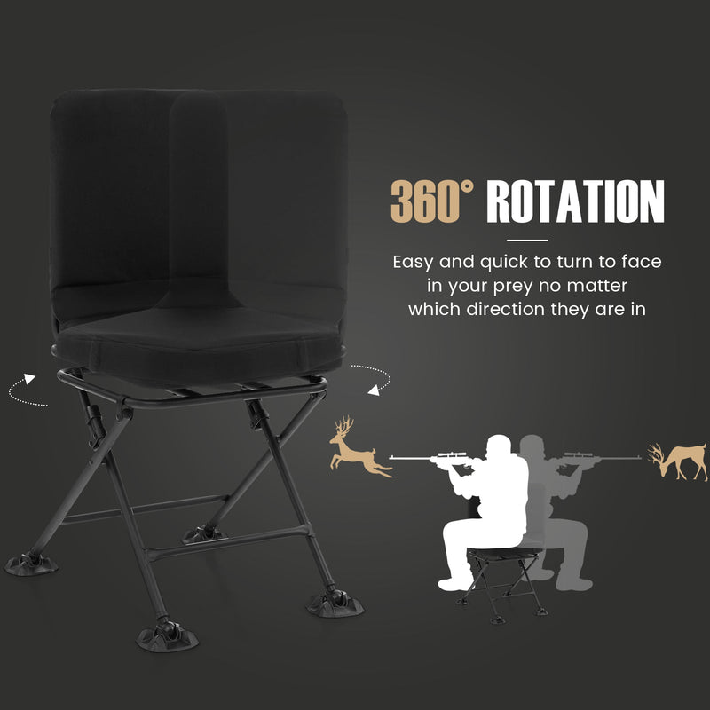 Load image into Gallery viewer, Swivel Folding Chair with Backrest and Padded Cushion
