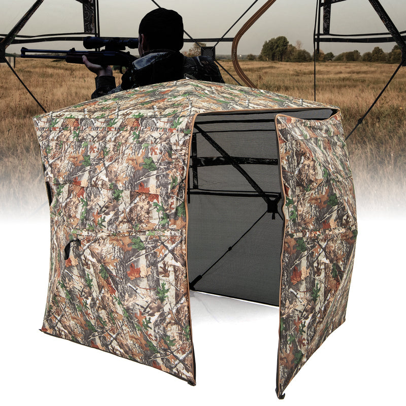 Load image into Gallery viewer, 360° One Way See Through Hunting Blind Ground Blind with Portable Carrying Bag
