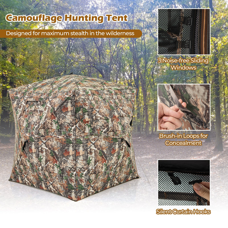 Load image into Gallery viewer, 360° One Way See Through Hunting Blind Ground Blind with Portable Carrying Bag
