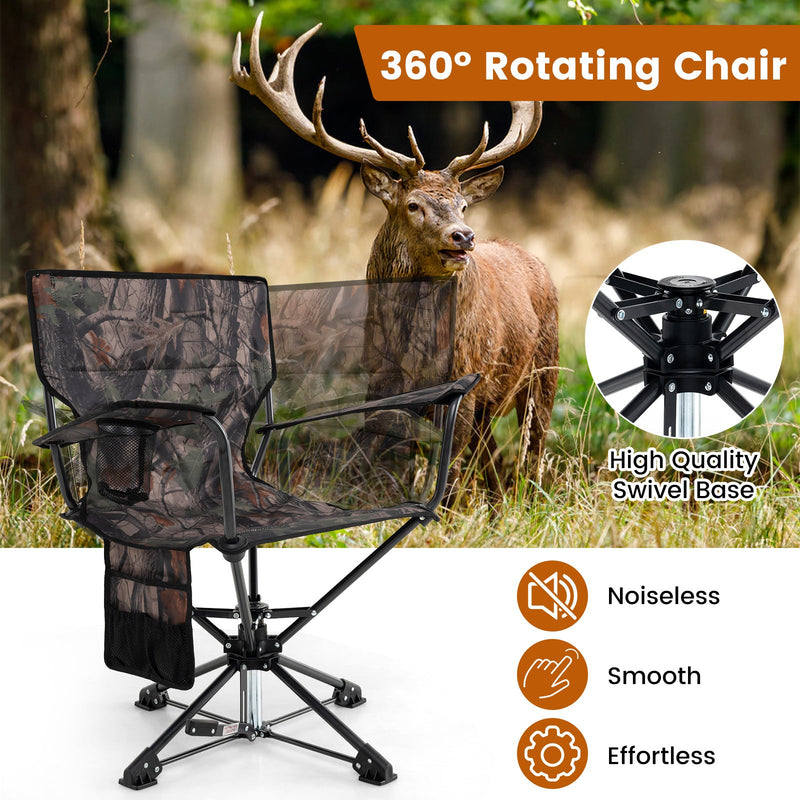 Load image into Gallery viewer, 360° Swivel Hunting Chair Portable Foldable Hunting Chair Set of 2-Camo
