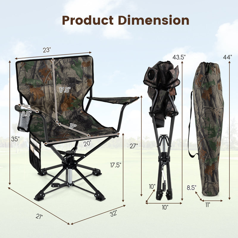 Load image into Gallery viewer, 360° Swivel Hunting Chair Portable Foldable
