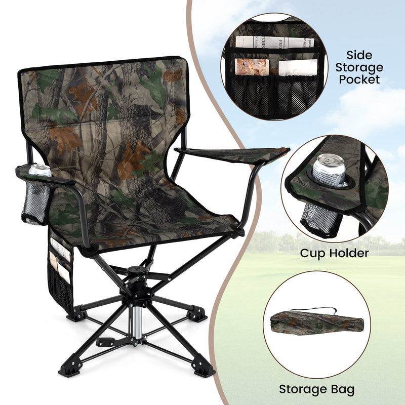 Load image into Gallery viewer, 360° Swivel Hunting Chair Portable Foldable
