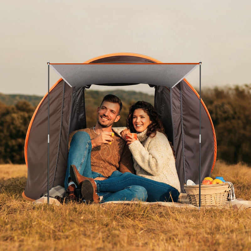 Load image into Gallery viewer, 3-4 Person Pop Up Tent Automatic Setup Camping Tent Waterproof Instant Setup Tent with 2 Mosquito Net Windows Carrying Bag for Hiking Climbing Adventu
