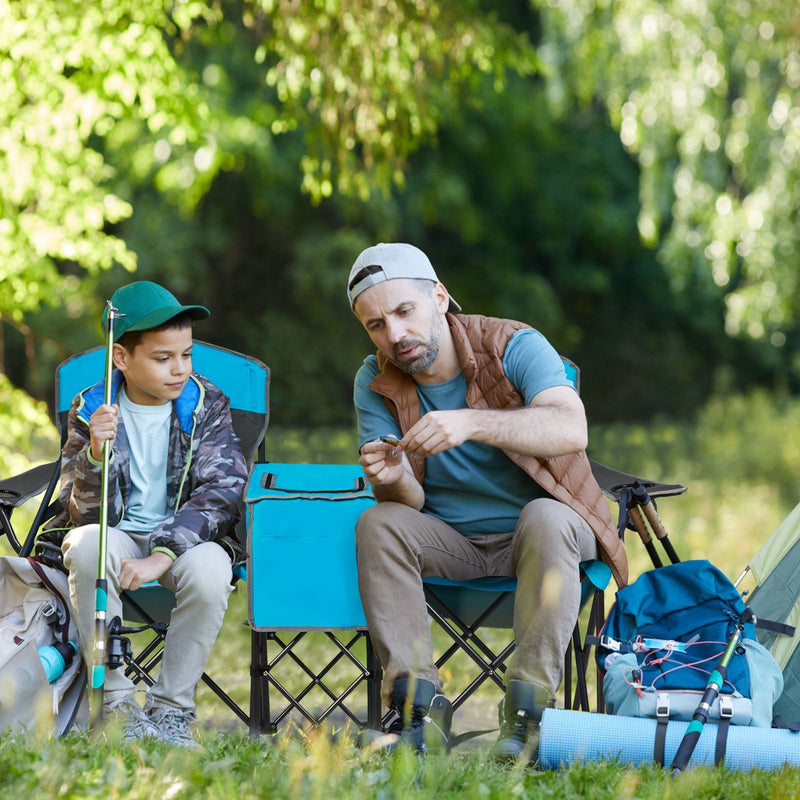 Load image into Gallery viewer, Portable Folding Camping Canopy Chairs with Cup Holder
