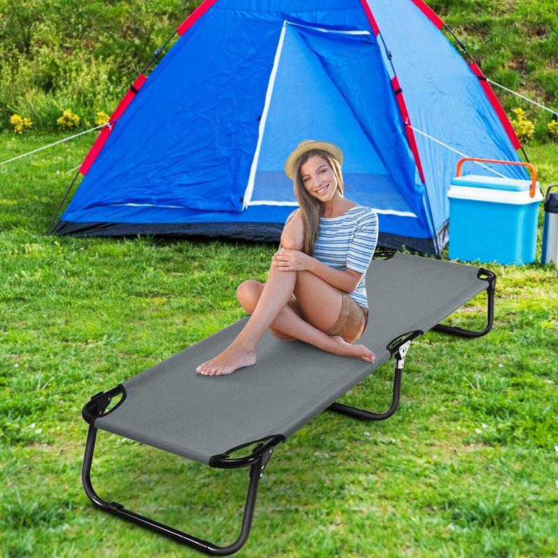Load image into Gallery viewer, Outdoor Folding Camping Bed for Sleeping Hiking Travel-Black
