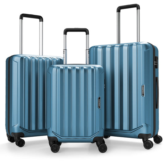 3-Piece Hardside Luggage Set (20/24/28 Inch) Lightweight with 3-Digital Lock