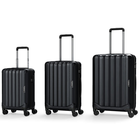 3-Piece Hardside Luggage Set (20/24/28 Inch) Lightweight with 3-Digital Lock