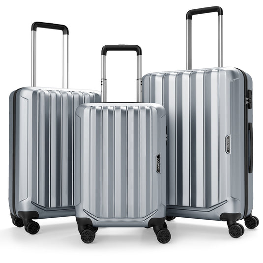 3-Piece Hardside Luggage Set (20/24/28 Inch) Lightweight with 3-Digital Lock