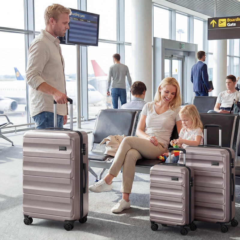 Load image into Gallery viewer, 3-Piece Hardside Luggage Set 20/24/28 Inch Lightweight Hardside Suitcases
