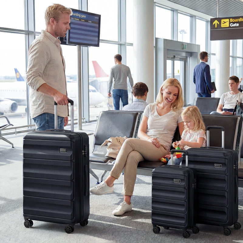 Load image into Gallery viewer, 3-Piece Hardside Luggage Set 20/24/28 Inch Lightweight Hardside Suitcases

