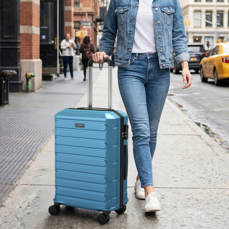 Load image into Gallery viewer, 3-Piece Hardside Luggage Set Lightweight Hardside Suitcases with 8-Spinner Wheels

