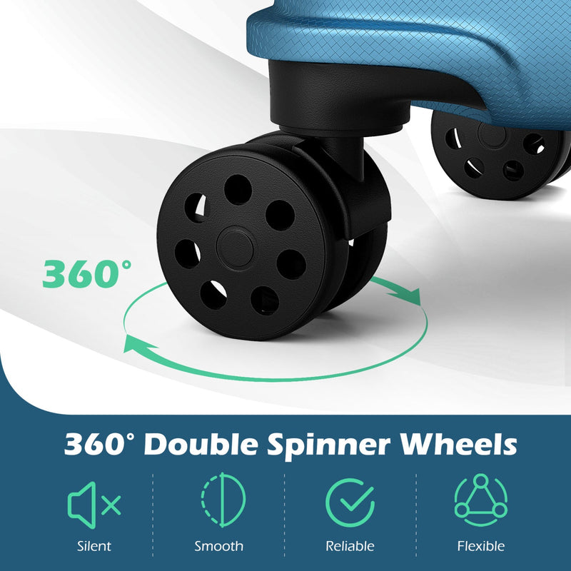 Load image into Gallery viewer, 3-Piece Hardside Luggage Set Lightweight Hardside Suitcases with 8-Spinner Wheels
