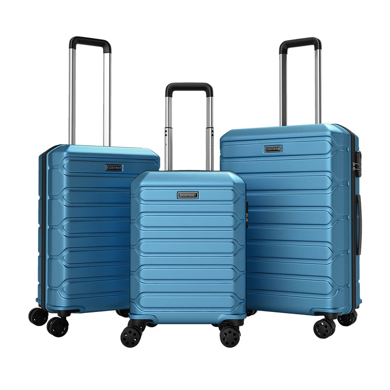 Load image into Gallery viewer, 3-Piece Hardside Luggage Set Lightweight Hardside Suitcases with 8-Spinner Wheels
