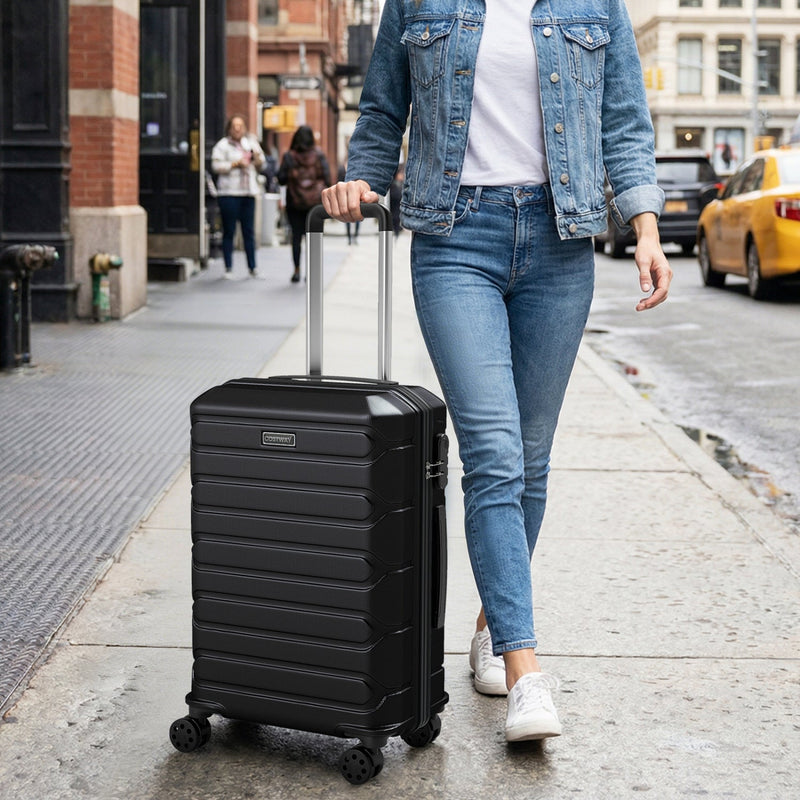 Load image into Gallery viewer, 3-Piece Hardside Luggage Set Lightweight Hardside Suitcases with 8-Spinner Wheels
