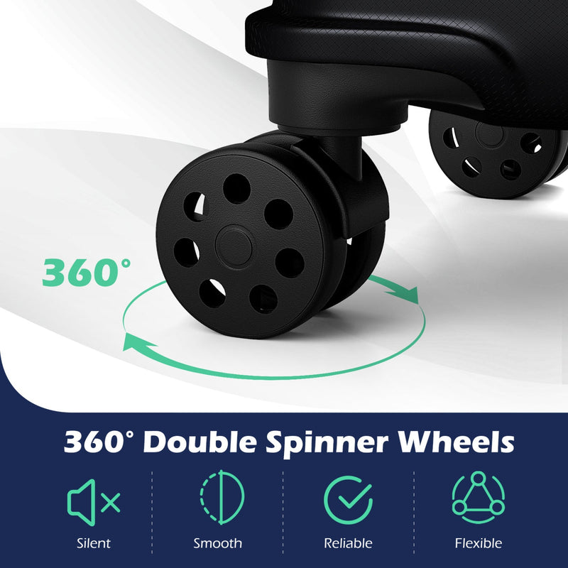 Load image into Gallery viewer, 3-Piece Hardside Luggage Set Lightweight Hardside Suitcases with 8-Spinner Wheels
