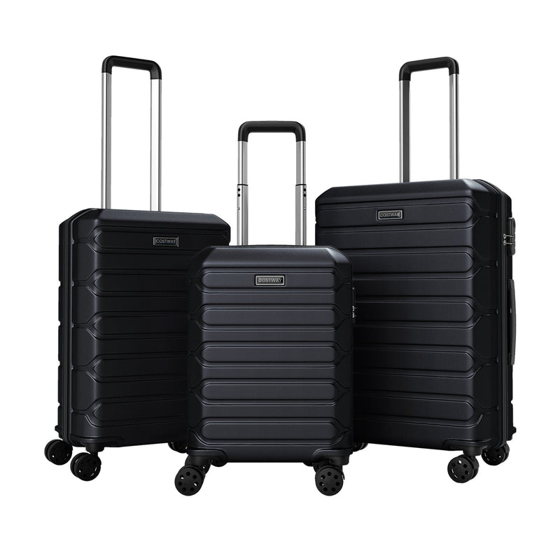 Load image into Gallery viewer, 3-Piece Hardside Luggage Set Lightweight Hardside Suitcases with 8-Spinner Wheels
