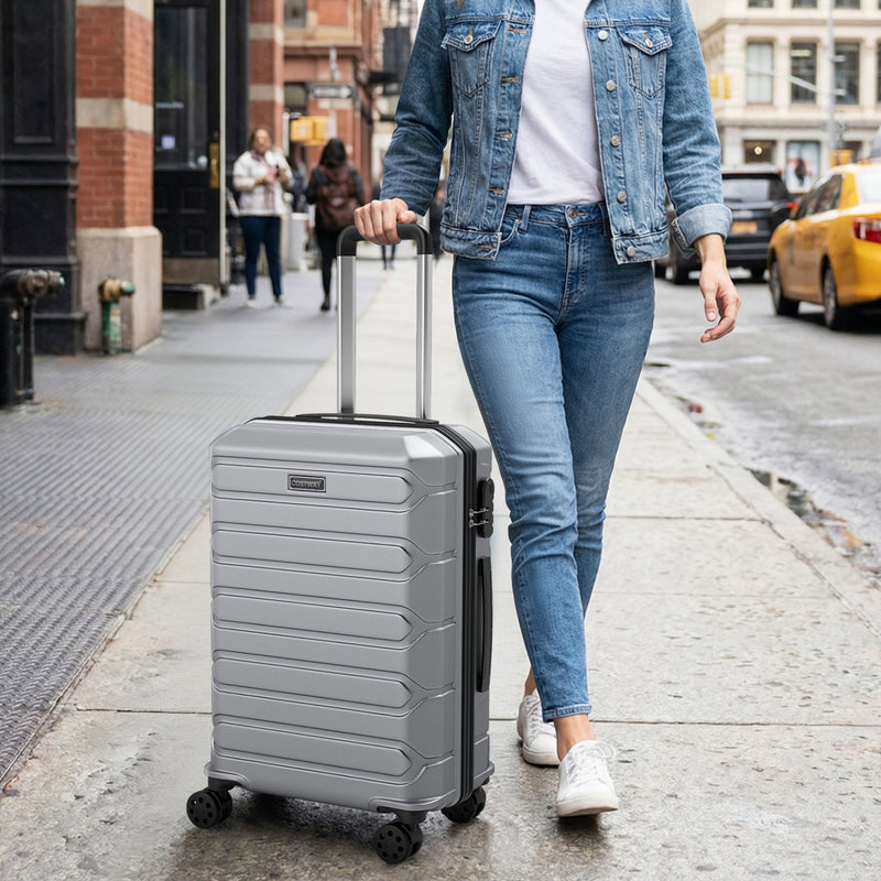 Load image into Gallery viewer, 3-Piece Hardside Luggage Set Lightweight Hardside Suitcases with 8-Spinner Wheels
