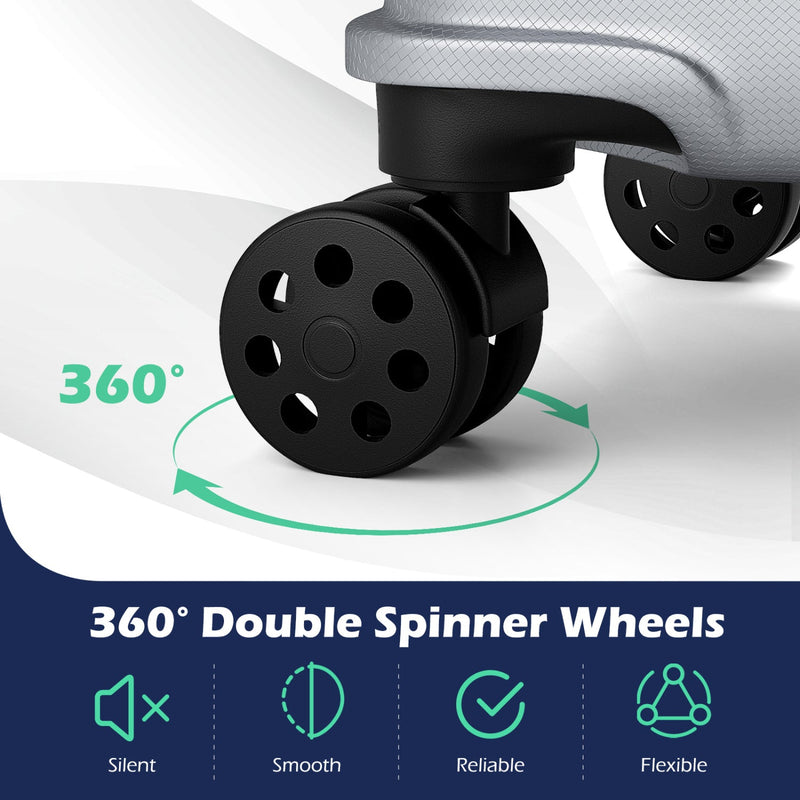 Load image into Gallery viewer, 3-Piece Hardside Luggage Set Lightweight Hardside Suitcases with 8-Spinner Wheels
