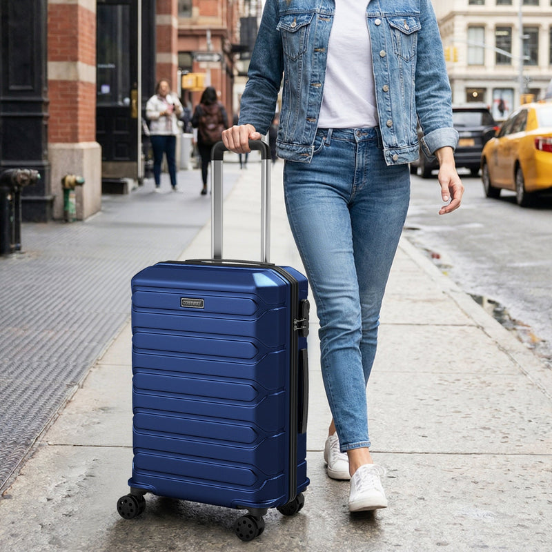 Load image into Gallery viewer, 3-Piece Hardside Luggage Set Lightweight Hardside Suitcases with 8-Spinner Wheels
