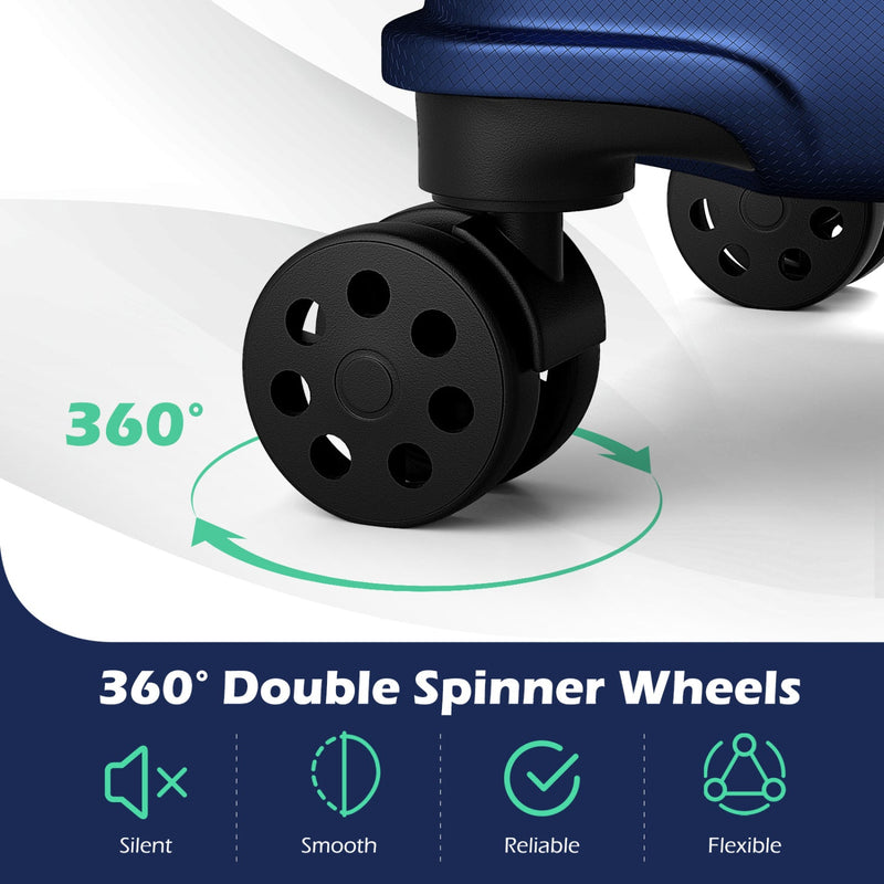 Load image into Gallery viewer, 3-Piece Hardside Luggage Set Lightweight Hardside Suitcases with 8-Spinner Wheels

