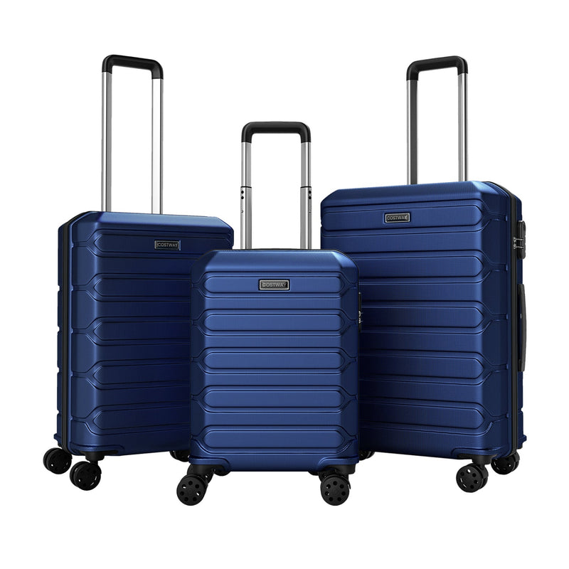 Load image into Gallery viewer, 3-Piece Hardside Luggage Set Lightweight Hardside Suitcases with 8-Spinner Wheels
