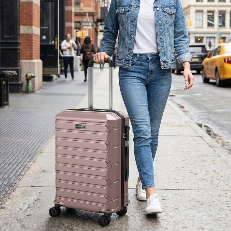Load image into Gallery viewer, 3-Piece Hardside Luggage Set Lightweight Hardside Suitcases with 8-Spinner Wheels
