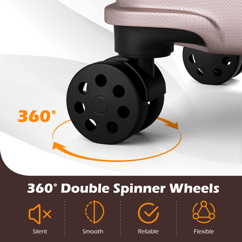 Load image into Gallery viewer, 3-Piece Hardside Luggage Set Lightweight Hardside Suitcases with 8-Spinner Wheels
