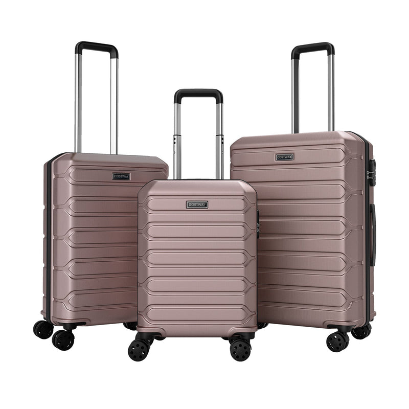 Load image into Gallery viewer, 3-Piece Hardside Luggage Set Lightweight Hardside Suitcases with 8-Spinner Wheels
