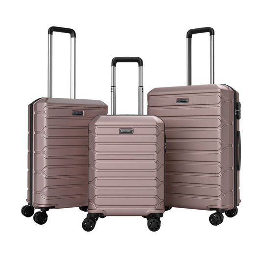 3-Piece Hardside Luggage Set Lightweight Hardside Suitcases with 8-Spinner Wheels