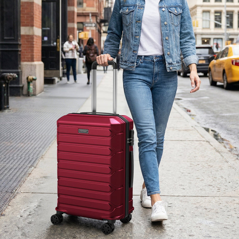 Load image into Gallery viewer, 3-Piece Hardside Luggage Set Lightweight Hardside Suitcases with 8-Spinner Wheels
