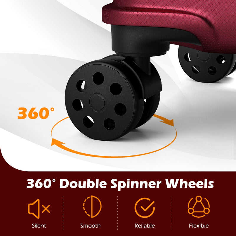 Load image into Gallery viewer, 3-Piece Hardside Luggage Set Lightweight Hardside Suitcases with 8-Spinner Wheels
