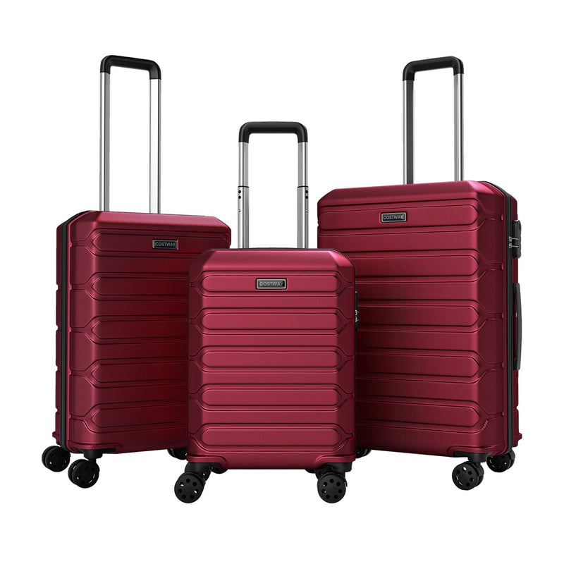 Load image into Gallery viewer, 3-Piece Hardside Luggage Set Lightweight Hardside Suitcases with 8-Spinner Wheels
