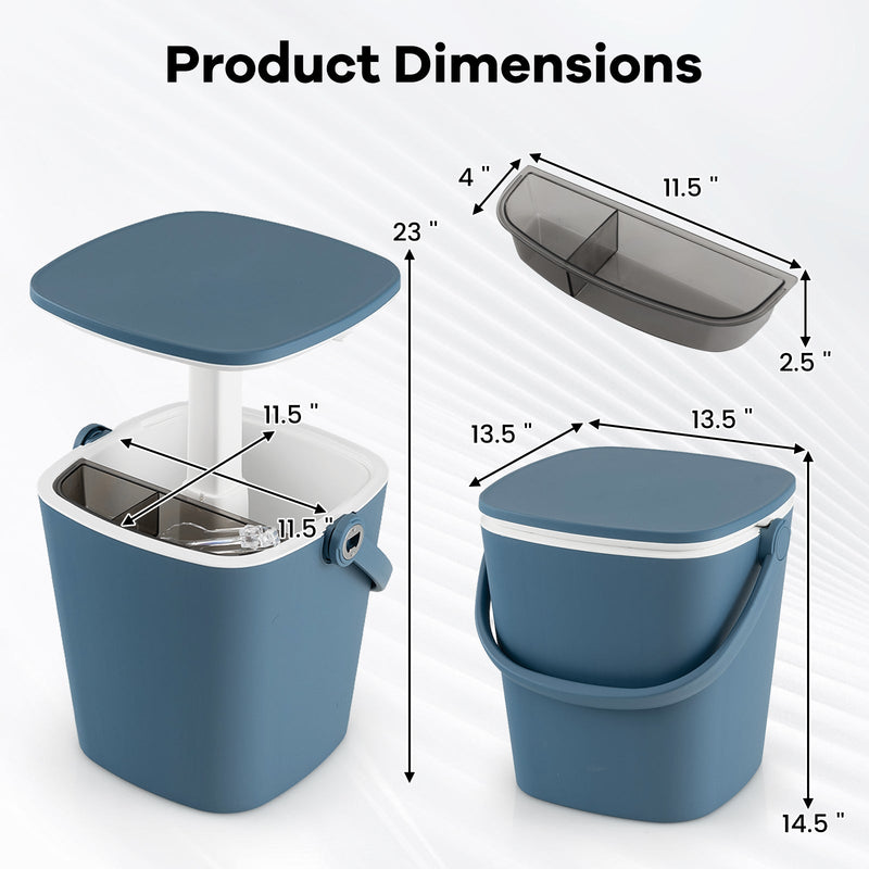 Load image into Gallery viewer, 3-in-1 Portable Cooler Bar Table with Bottle Opener and Lift Top Lid for Camping Poolside
