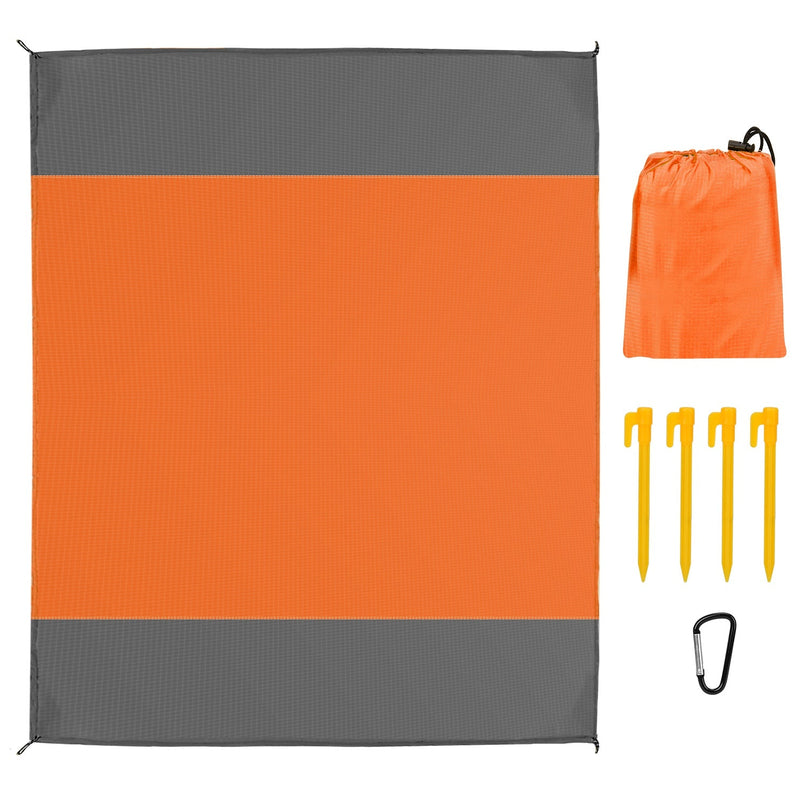 Load image into Gallery viewer, 108x96.46in Sand Proof Picnic Blanket Water Resistant Foldable Camping Beach Mat w/ 4 Anchors 1 Carry Bag For 4-6 People
