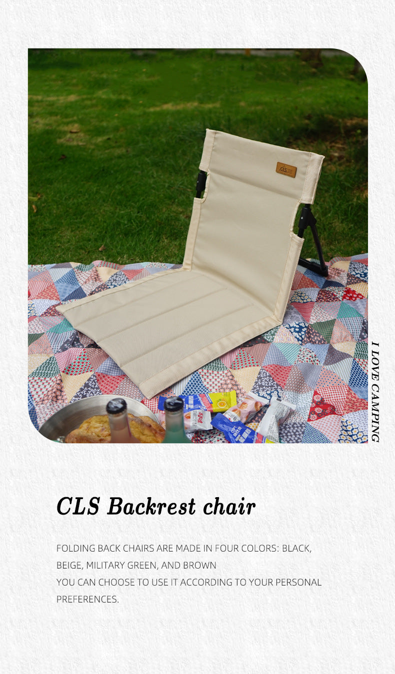 Load image into Gallery viewer, Outdoor camping backrest cushion chair portable folding chair tent leisure chair balcony park lawn picnic chair
