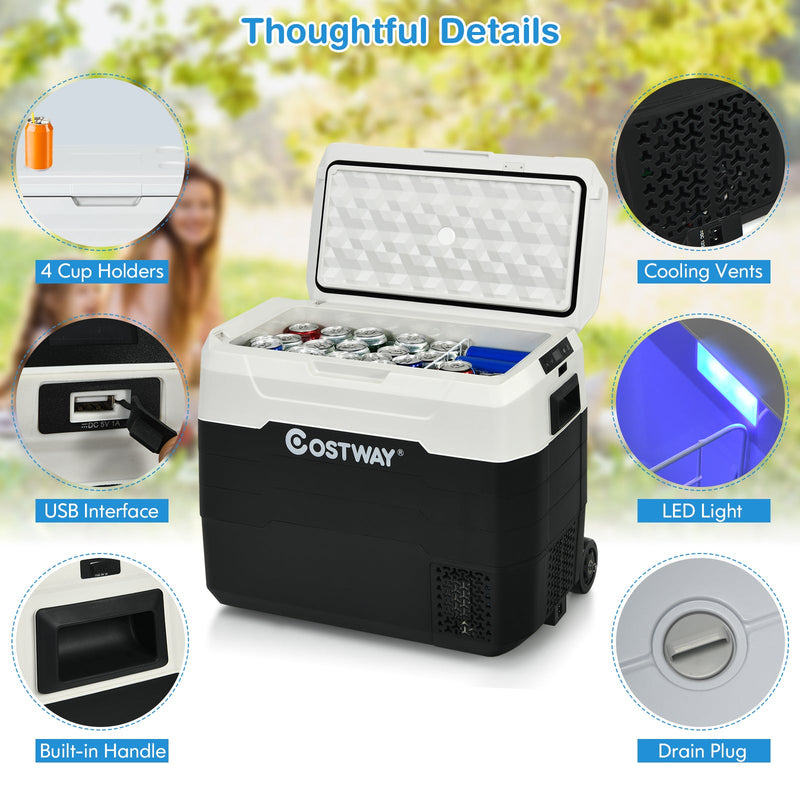 Load image into Gallery viewer, 42 QT Portable Dual-Zone Car Refrigerator
