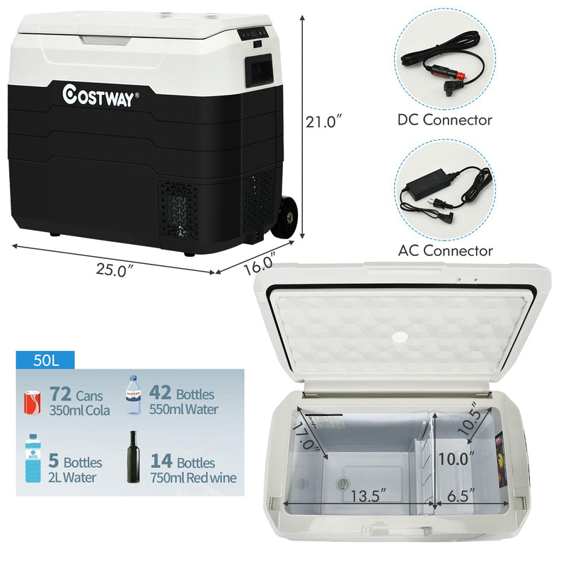 Load image into Gallery viewer, 42 QT Portable Dual-Zone Car Refrigerator
