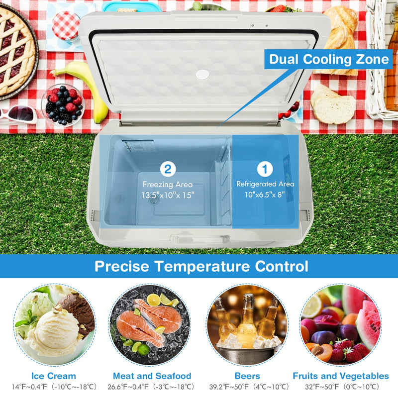 Load image into Gallery viewer, 42 QT Portable Dual-Zone Car Refrigerator
