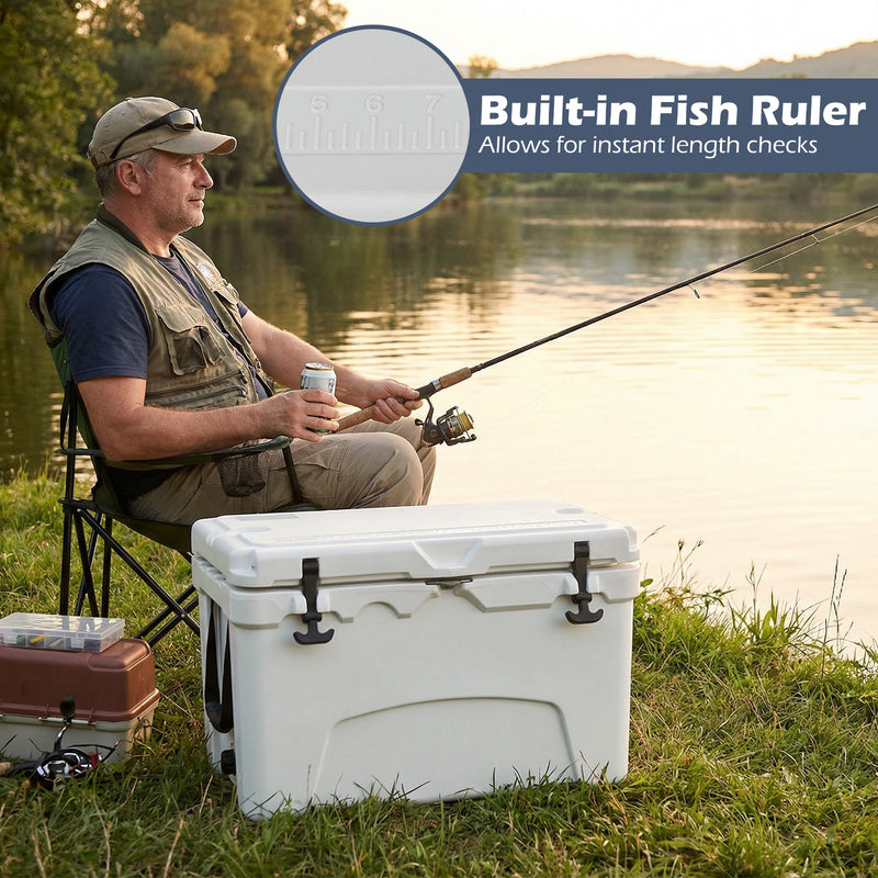 Load image into Gallery viewer, 45 Quart Portable Hard Cooler Insulated Ice Chest Keeps Cool for up to 6 Days
