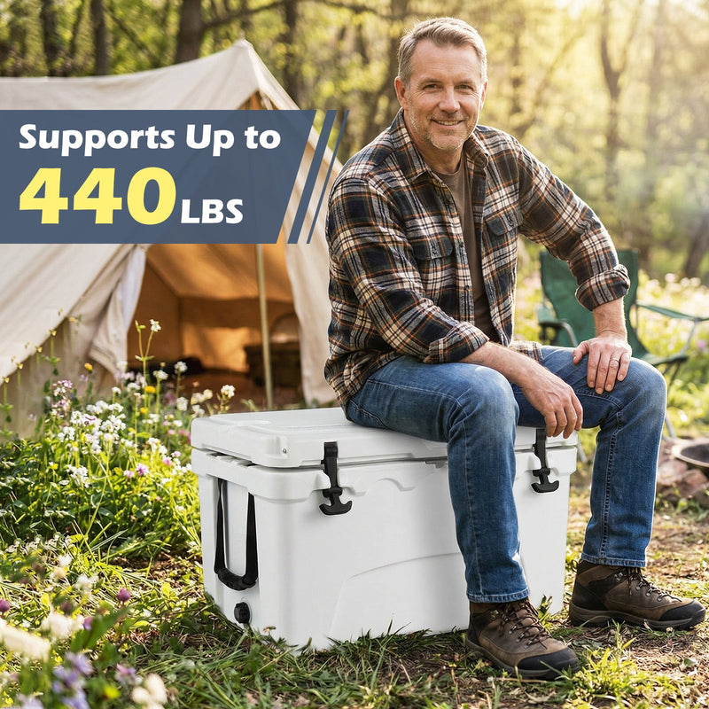 Load image into Gallery viewer, 45 Quart Portable Hard Cooler Insulated Ice Chest Keeps Cool for up to 6 Days
