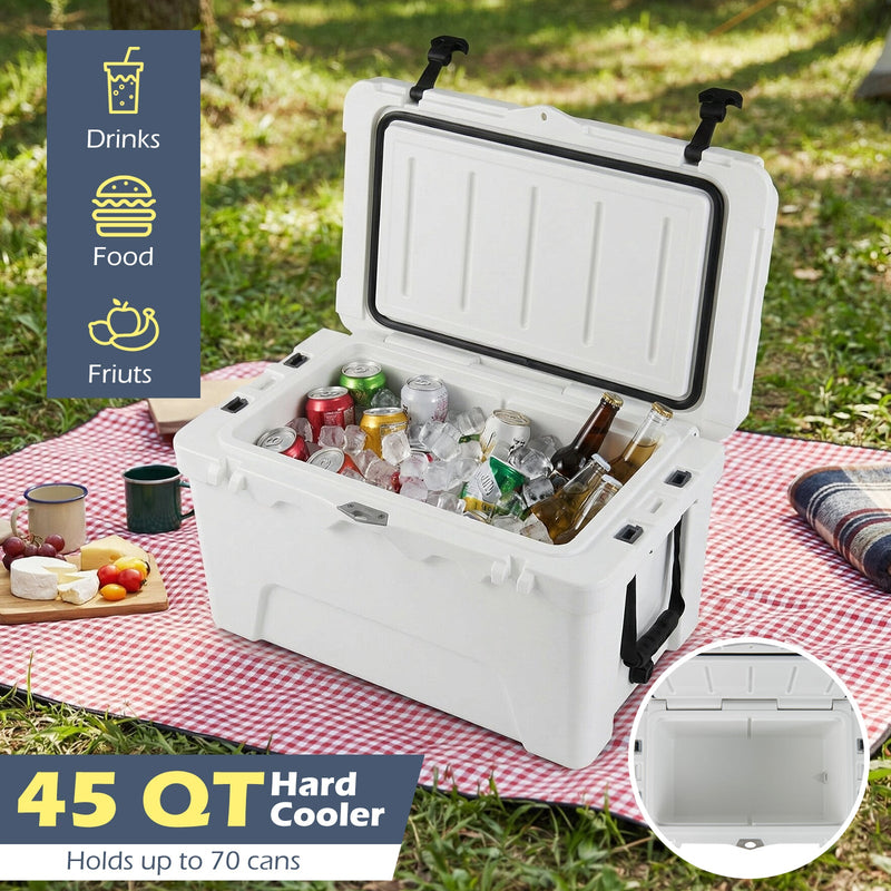 Load image into Gallery viewer, 45 Quart Portable Hard Cooler Insulated Ice Chest Keeps Cool for up to 6 Days
