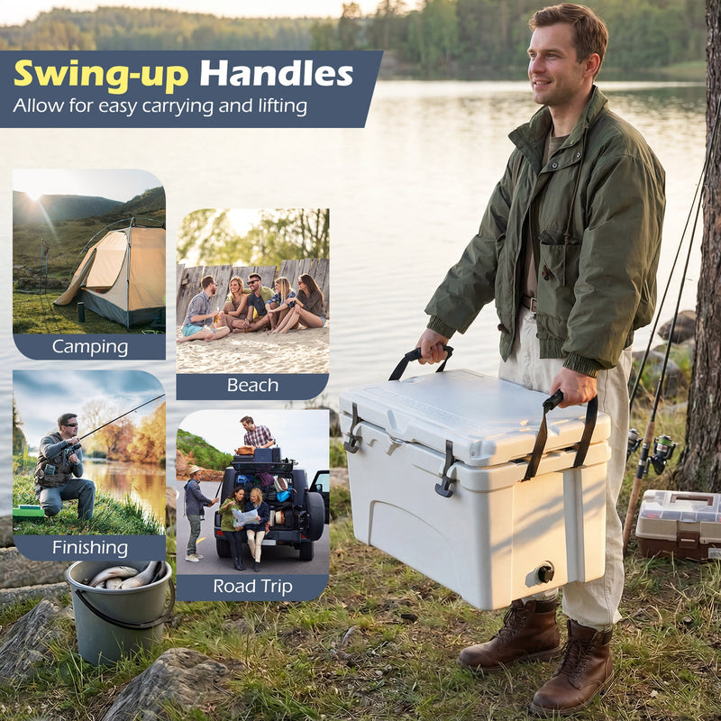 Load image into Gallery viewer, 45 Quart Portable Hard Cooler Insulated Ice Chest Keeps Cool for up to 6 Days
