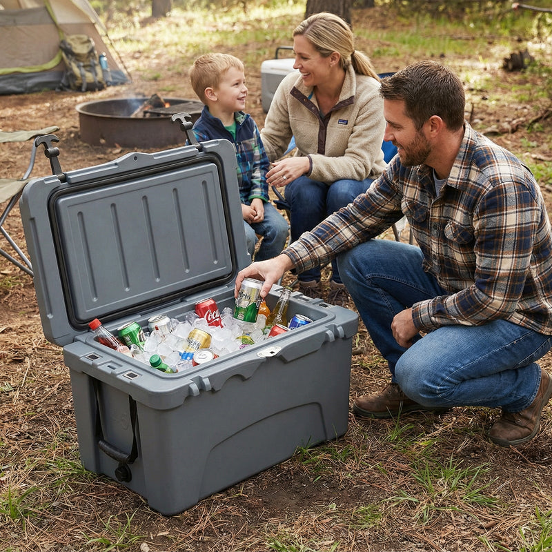 Load image into Gallery viewer, 45 Quart Portable Hard Cooler Insulated Ice Chest Keeps Cool for up to 6 Days

