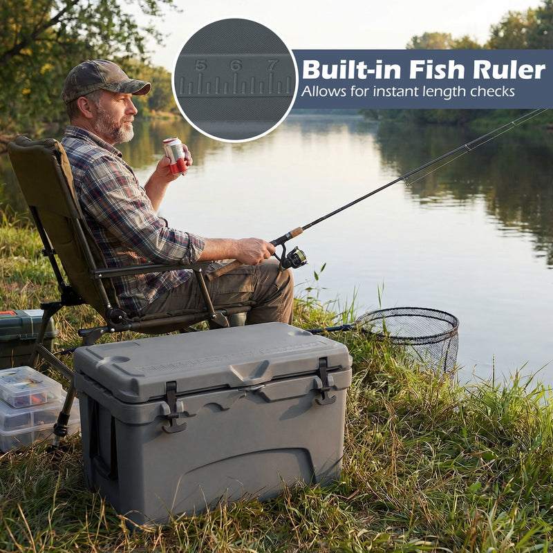 Load image into Gallery viewer, 45 Quart Portable Hard Cooler Insulated Ice Chest Keeps Cool for up to 6 Days
